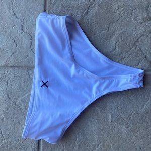 White High Waisted Boutine Bikini Bottoms